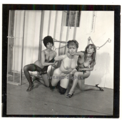 Erotic Study: 3 Semi Nude Maids Im Bondage/Spanking Session*9 (Vintage Contact Print 1970s/1980s)