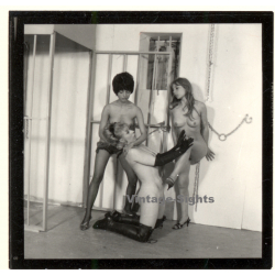 Erotic Study: 3 Semi Nude Maids Im Bondage/Spanking Session*10 (Vintage Contact Print 1970s/1980s)