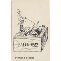Switzerland: Matur 1922 / Studentica - Cartoon (Vintage PC 1922)
