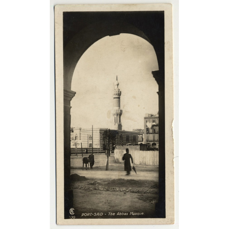 Lehnert & Landrock: Port-Said -The Abbas Mosque / Egypt (Vintage RPPC)