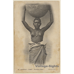 35 Générale Fortier: Dakar - Porteuse D'Eau / Ethnic Nude (Vintage PC 1900s)