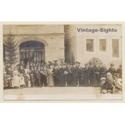 Murrhardt: Hochzeitsgesellschaft Gasthaus Waldhorn*2 (Vintage RPPC 1905)