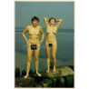 Erotic Study: 2 Natural Nudes On Baltic Sea Jetty (Vintage Photo East Germany 1990s)