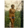 Erotic Study: Natural Short-Haired Nude In Forest (Vintage Photo East Germany 1990s)