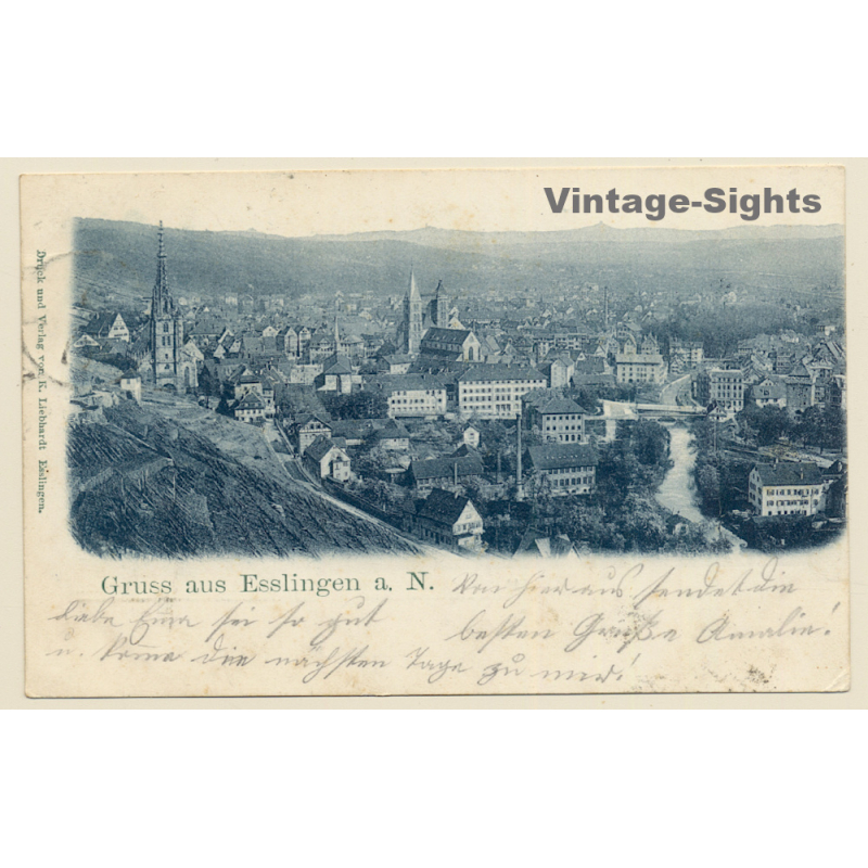 Esslingen a.N.: Panorama View  (Vintage PC 1901)