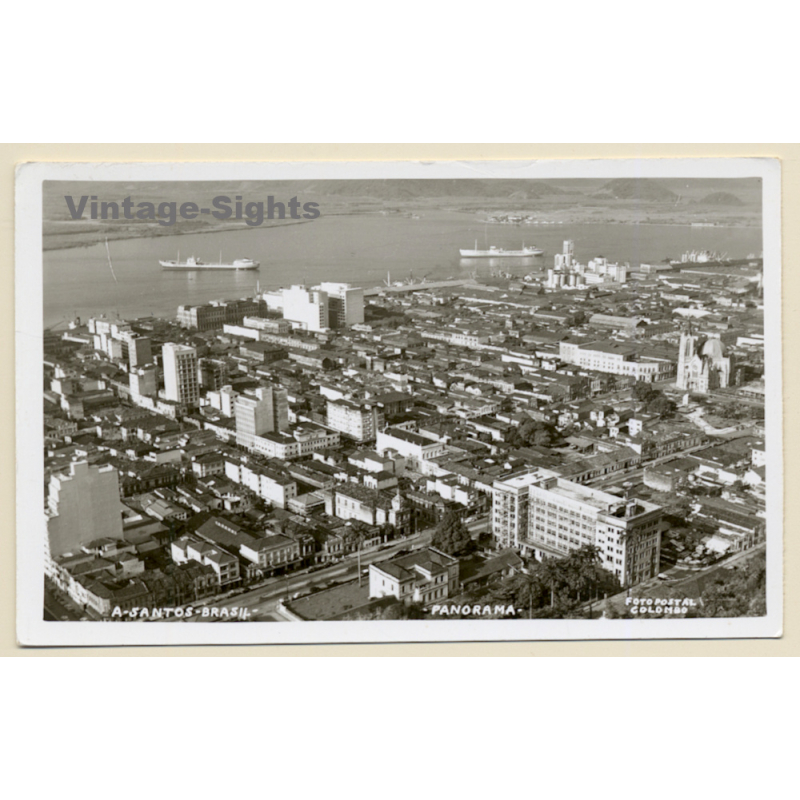 Santos / Brazil: Panorama View  (Vintage RPPC)
