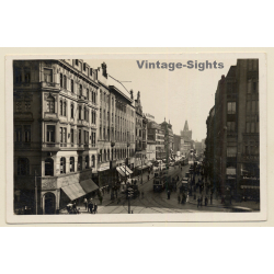 Prague / Czechia: Main Street - Tram  (Vintage RPPC 1931)