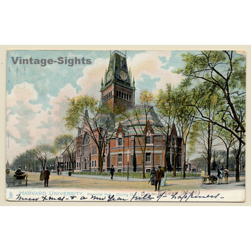 Cambridge / USA: Harvard University - Memorial Hall (Vintage PC 1904)