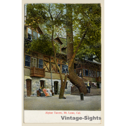 Mount Lowe, CA / USA: Grand Canyon Hotel - Lounge (Vintage PC ~1910s)