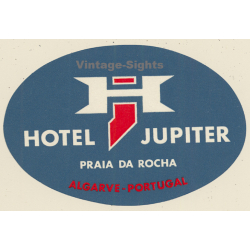 Praia Da Rocha / Portugal: Hotel Jupiter (Vintage Luggage Label)