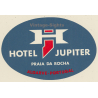 Praia Da Rocha / Portugal: Hotel Jupiter (Vintage Luggage Label)