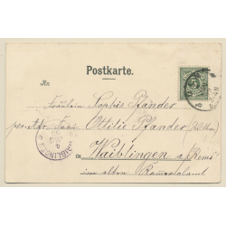 Ulm: Justizgebäude - Rathaus - Zundeltor (Vintage PC Litho 1899)