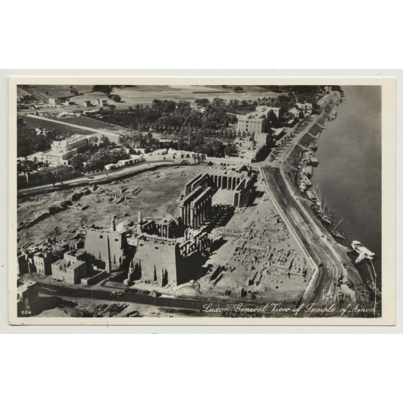 Lehnert & Landrock: Luxor - General View Of Temple Of Amon (Vintage RPPC 1920s/1930s)