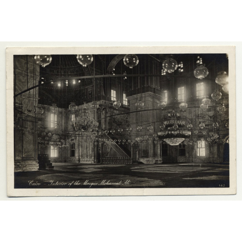 Lehnert & Landrock: Cairo - Interior Of The Mosque Mohamed Ali (Vintage RPPC 1930)