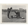 Lehnert & Landrock: Native Women Preparing Food (Vintage RPPC ~1920s/1930s)