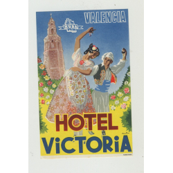 Hotel Victoria - Valencia / Spain (Luggage Label)