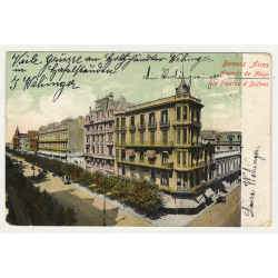 Buenos Aires / Argentina: Avenida De Mayo De Piedras A Bolivar (Vintage Postcard ~1910s)