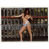 Longhaired Semi Nude Brunette In Front Of Wooden Gate *3 (Vintage Photo DDR ~1980s)