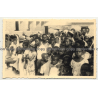 Meeting Of Congolese Village Population / Ethnic (Vintage RPPC B/W Gevaert)