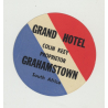 Grand Hotel - Grahamstown / South Africa (Vintage Luggage Label)