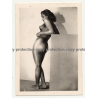 Petite Shiny Woman W. Big Butt / Nude Art  (Vintage Photo B/W ~1940s)