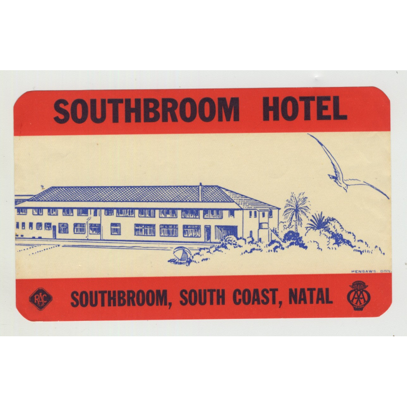 Southbroom Hotel - Natal / South Africa (Vintage Luggage Label)
