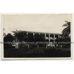 Port Franqui - Llebo / Congo: Hotel De Palmes (Vintage RPPC B/W 1934)