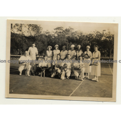 Elisabethville / Congo: Players Of B.C.K. On Tennis Court *2 (Vintage Photo B/W 1934)