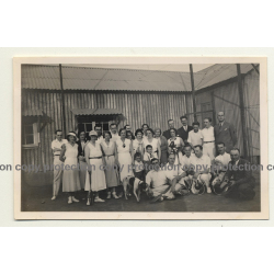 Elisabethville / Congo: Tennis Players Of B.C.K. *2 (Vintage Photo B/W 1934)