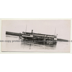 Congo / Africa: S.W. Luxembourg / Steamship (Vintage RPPC B/W ~1930s)