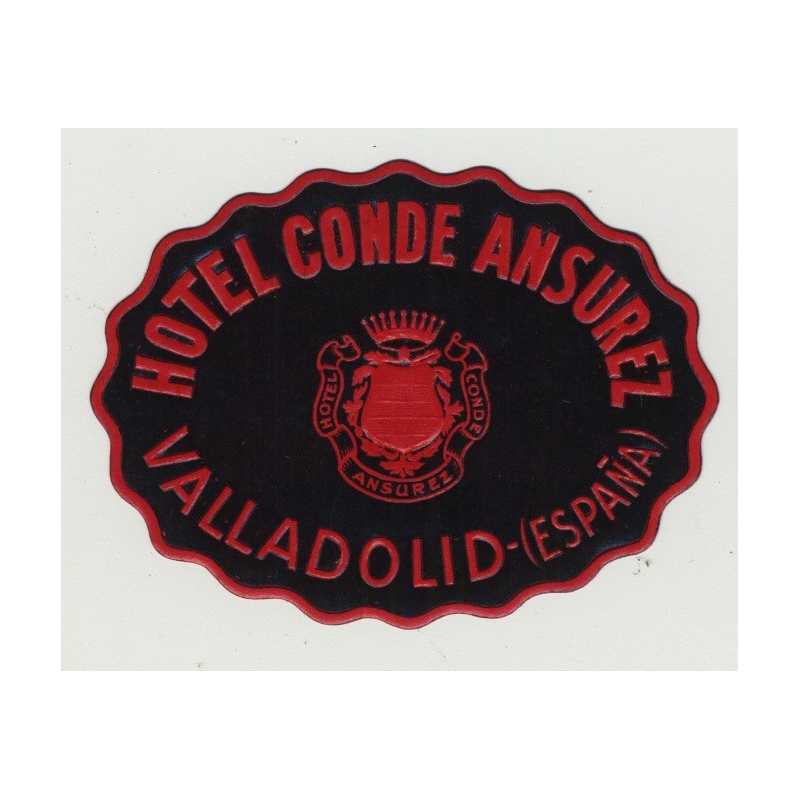 Hotel Conde Ansurez - Valladolid / Spain (Vintage Luggage Label)