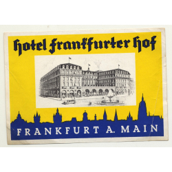 Hotel Frankfurter Hof - Frankfurt A. Main / Germany (Vintage Luggage Label)