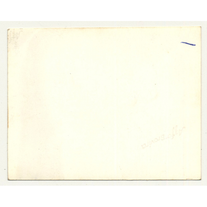 Racy Semi Nude Blonde In Black Lace Lingerie / Boobs (Vintage Photo B/W ~1940s/1950s)