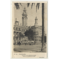 Barcelona / Spain: Palacio De Comunicaciones (Vintage RPPC 1926 Zerkowitz)