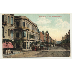 Buenos Aires / Argentina: Boulevard Callao (Vintage Colored Postcard 1911)