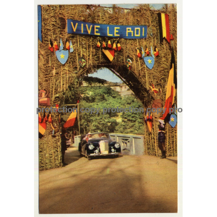 Congo / Africa: Voyage Du Roi Au Congo - Vive Le Roi (Vintage Postcard 1955)