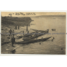 Congo Belge 41: Pirogues Sur L'Uele / Dugout (Vintage Postal Stationery 191?)