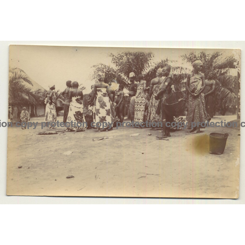 Bafurasende / Congo: Native People Of Village / Sarong (Vintage Photo Sepia 1919)