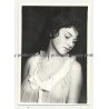 Sweet Woman In Translucent Nightgown (Vintage Photo B/W ~1950s)