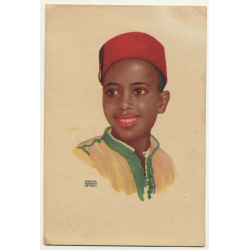 Erwin Hubert: Young Moroccan / Oficina De Turismo Tetuan (Vintage Artist Postcard)