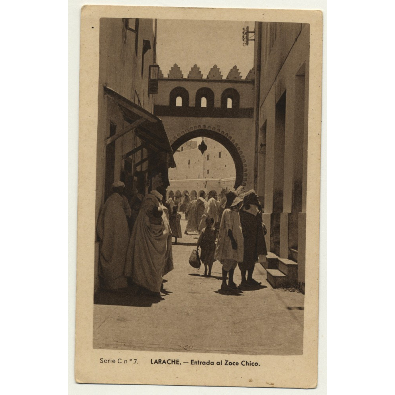 Larache / Morocco: Entrada Al Zoco Chico (Vintage Postcard)