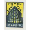 Hotel Gran Via - Madrid / Spain (small) (Vintage Luggage Label)