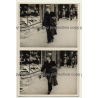 Good Looking Young Man Strolls In Liège (2 Vintage Gelatin Silver Photos 1939)