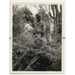 Kabara - Kibumba: Gorilla's Nest / National Park Ranger (Vintage Photo B/W 1953)