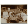 Congo Belge: 2 Men Toast With St. Pauli Girl Lager Beer / Brewery (Vintage Photo Sepia ~1930s)