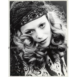 Close-Up Of Blonde Hippie Beauty / Eyes (Vintage Photo Master 1970s Fashion)