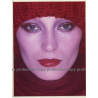Impressive Portrait Of Female Model With Wool Cap & Scarf  (Vintage Fashion Photo 1980s Large)