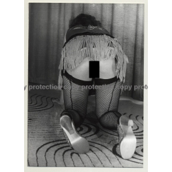 Rear View Of Woman's Butt In Fancy Lingerie *3 / Fishnets (Vintage Photo DDR 70s/80s)
