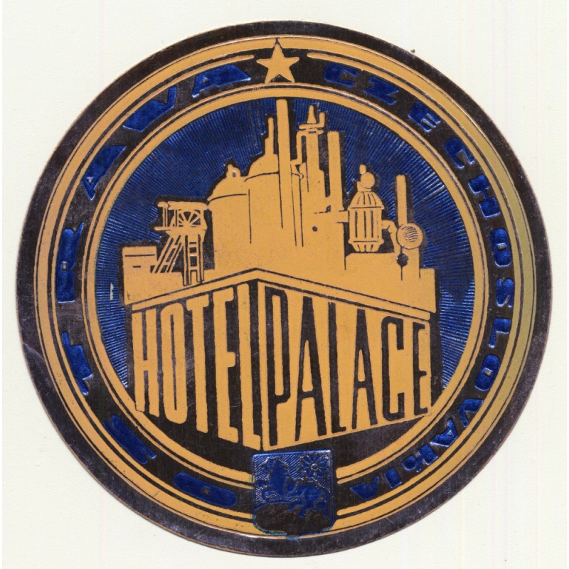 Hotel Palace - Ostrava / Czech Republic (Vintage Luggage Label)