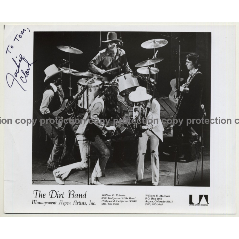 The Dirt Band - UA Press Photo - Autographed By Jackie Clark '1970s
